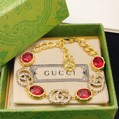 Double Diamond Ruby Bracelet