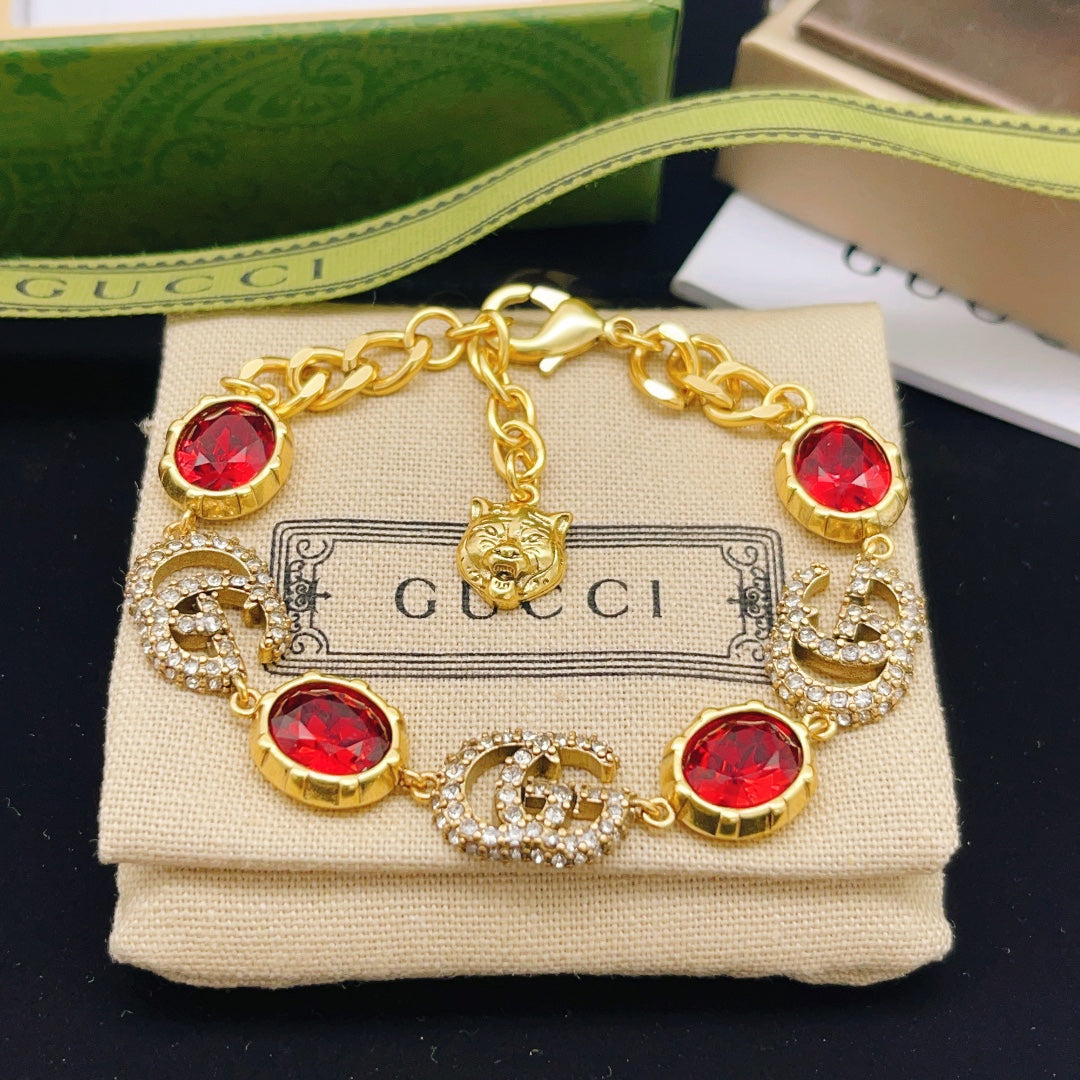 Double Diamond Ruby Bracelet