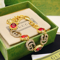 Double Diamond Ruby Bracelet