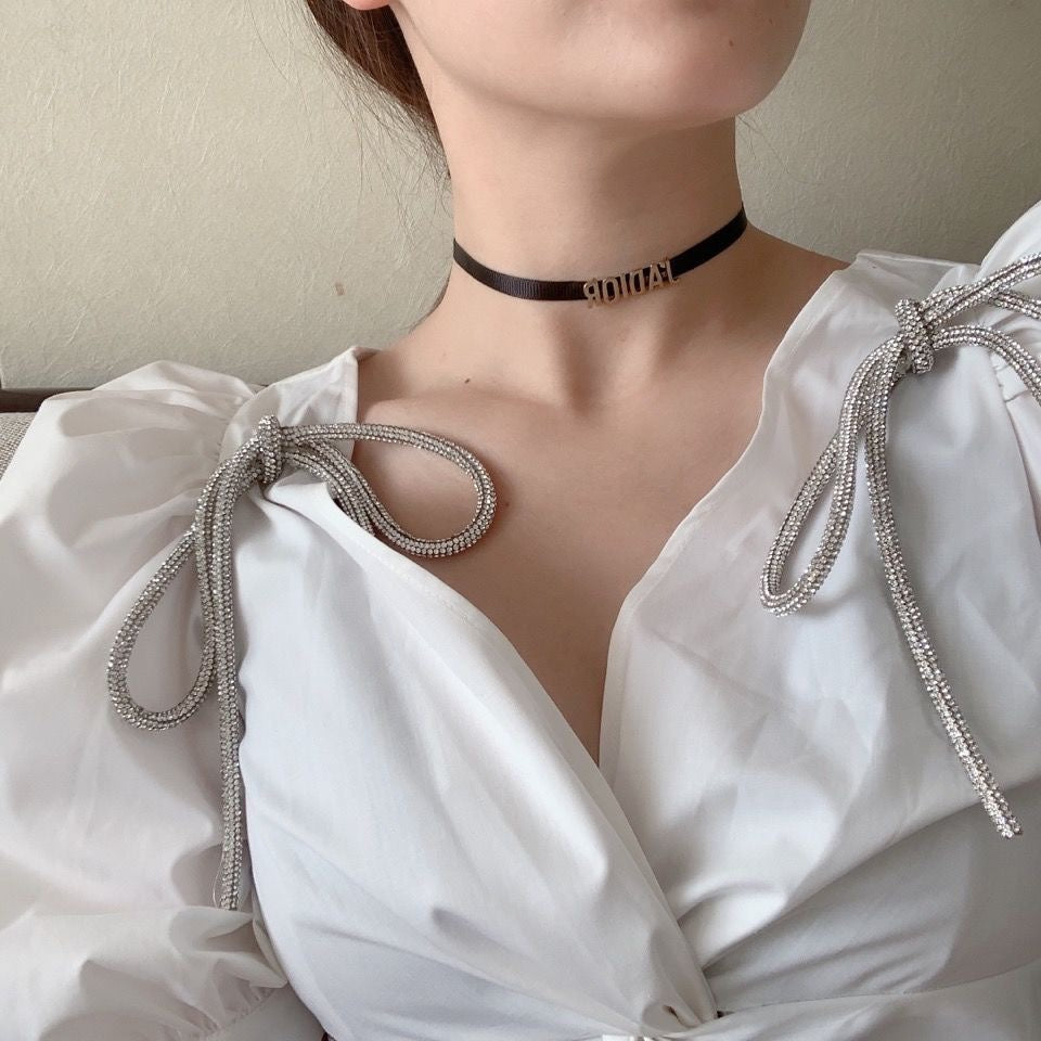 Metal Letter Choker