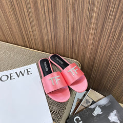 Silk diamond flat slippers