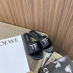 Silk diamond flat slippers