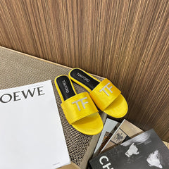 Silk diamond flat slippers