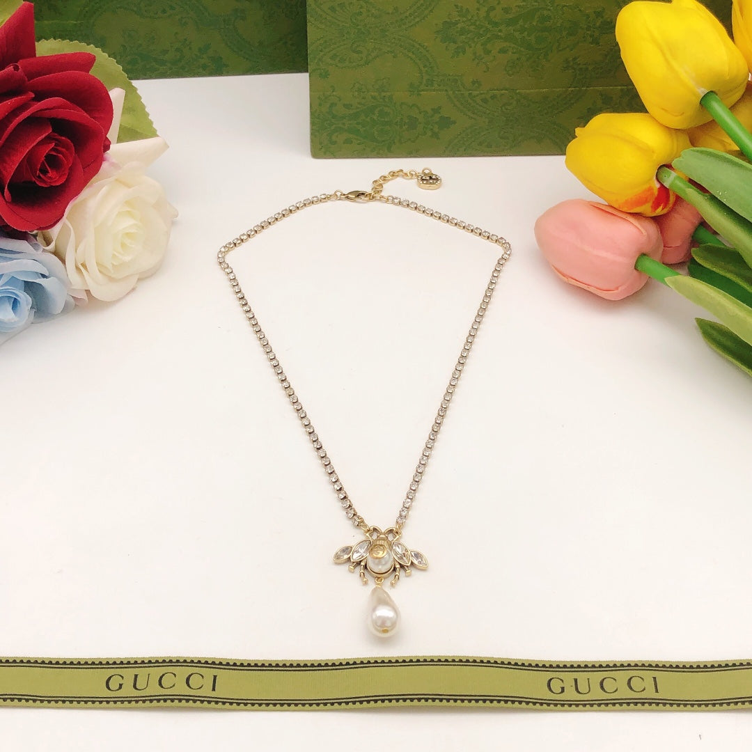 Bee Pearl Necklace