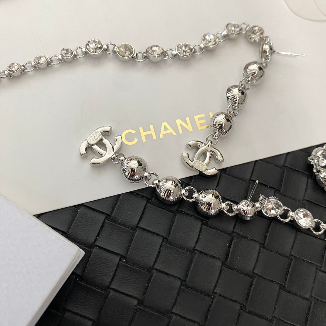 Long crystal earrings