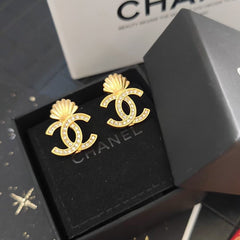 Shell Diamond Earrings