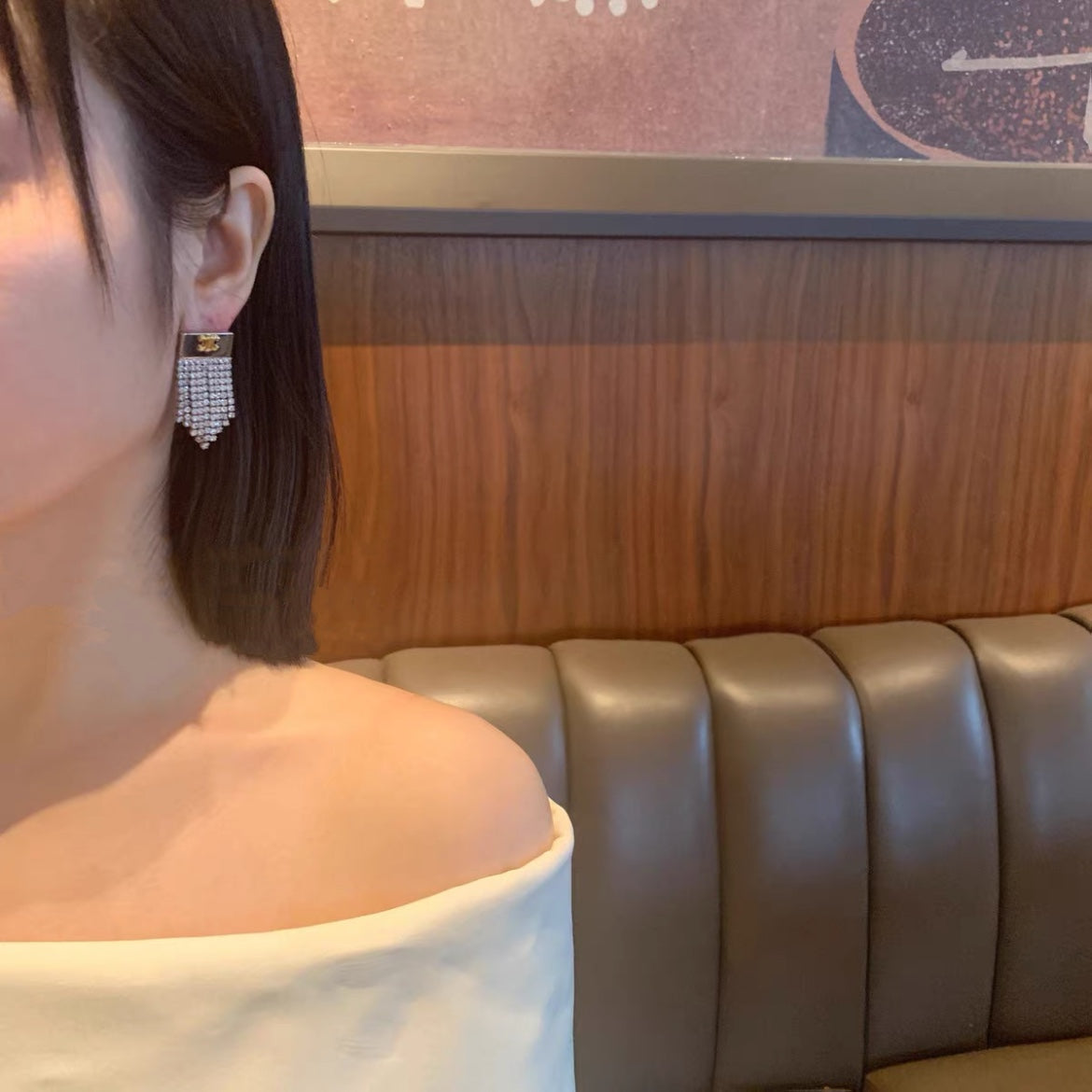 Arc de Triomphe Tassel Crystal Earrings
