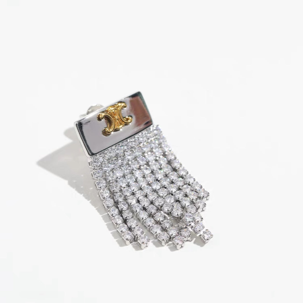 Arc de Triomphe Tassel Crystal Earrings