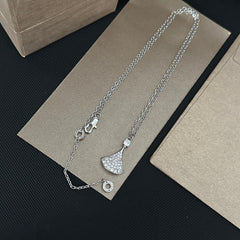 Diamond Fan-Shaped Necklace
