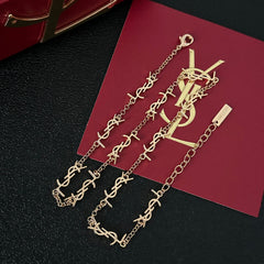 Necklace with engraved letters