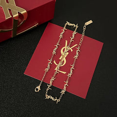 Necklace with engraved letters