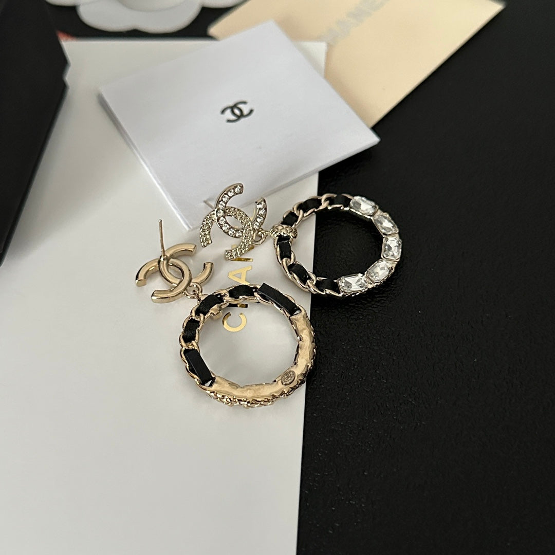 Diamond hoop earrings