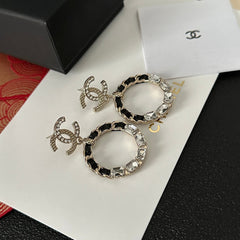 Diamond hoop earrings