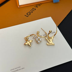 Floral three-piece earring set