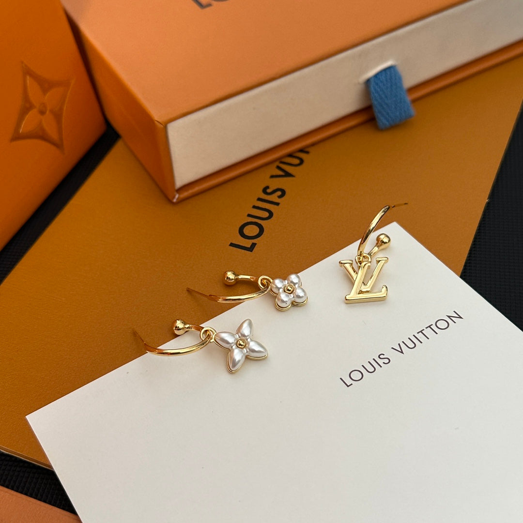 Floral three-piece earring set
