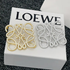 Versatile Gold Monogram Diamond Brooch