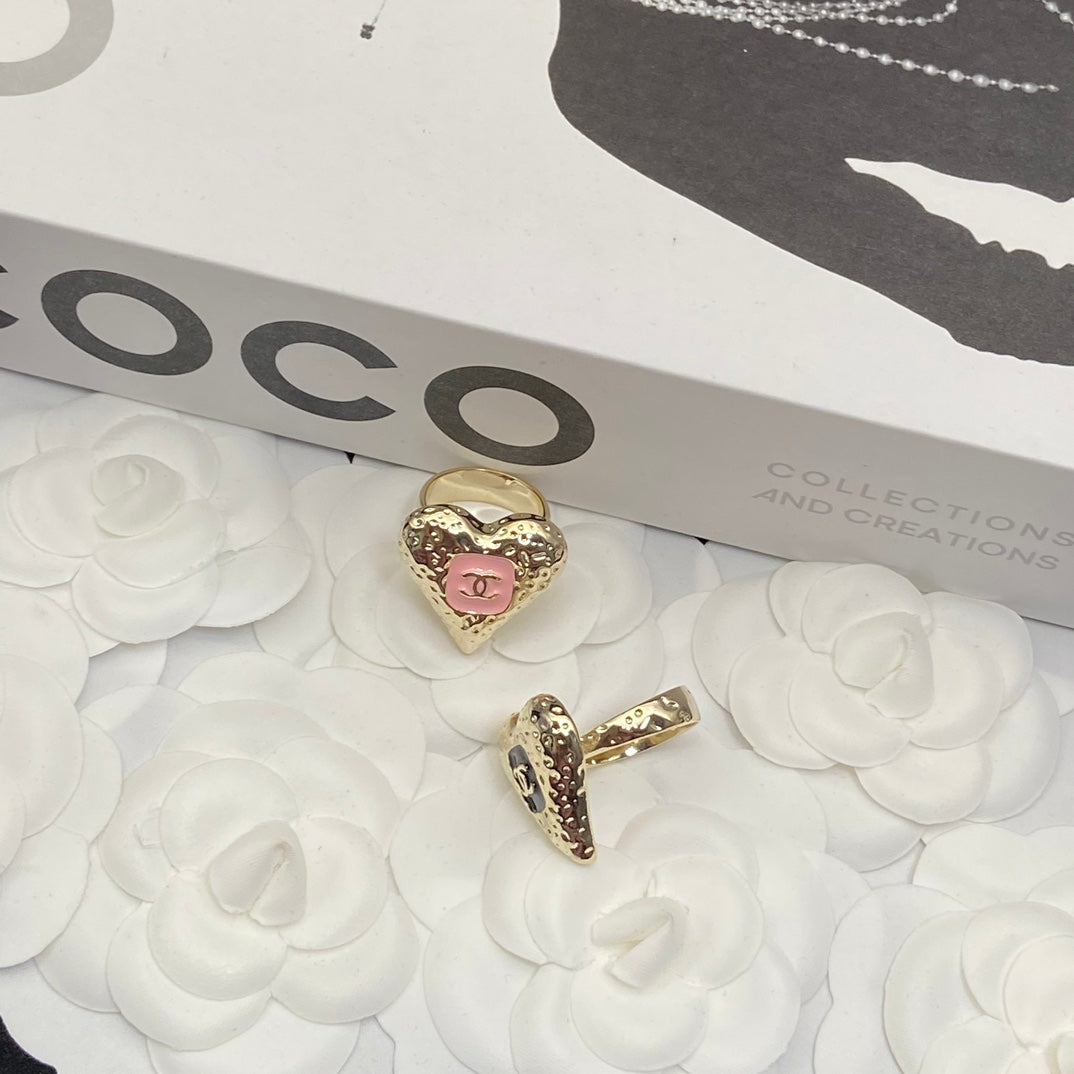 Lava Enamel Heart Ring