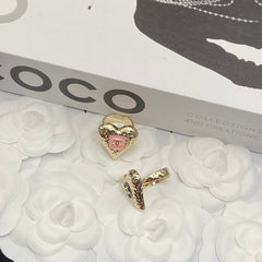 Lava Enamel Heart Ring