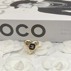 Lava Enamel Heart Ring