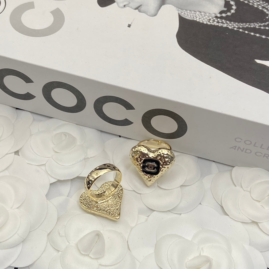 Lava Enamel Heart Ring