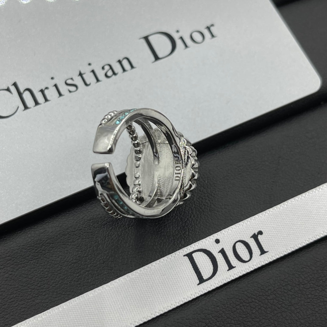 Monogram Pearl Open Ring