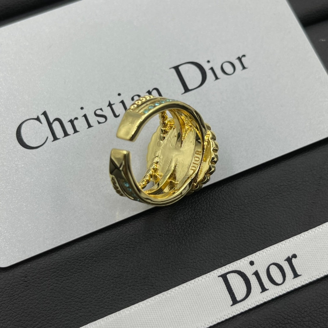 Monogram Pearl Open Ring