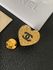Pleated Heart Brooch
