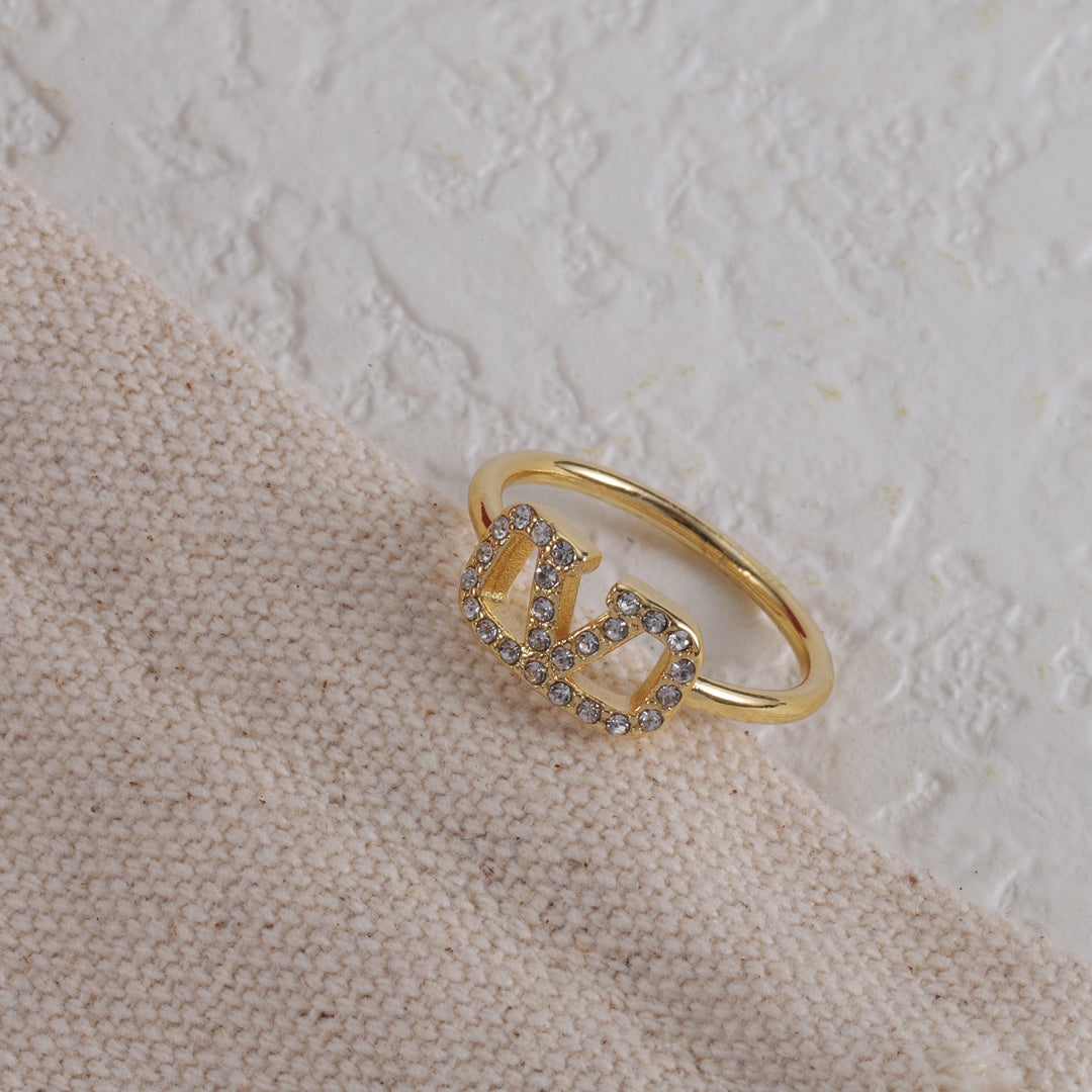 Versatile Diamond Monogram Ring