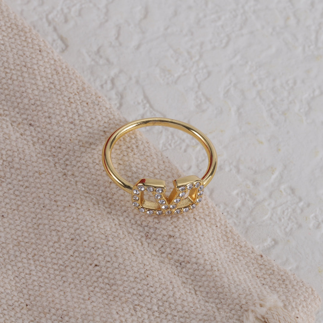 Versatile Diamond Monogram Ring