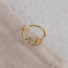 Versatile Diamond Monogram Ring
