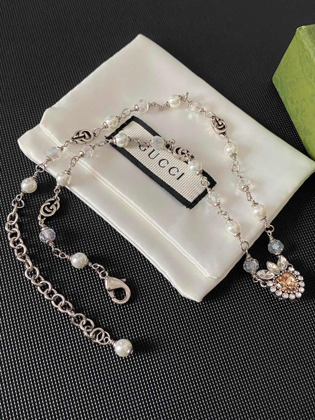 Fashionable Heart Crystal Necklace
