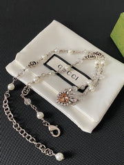 Fashionable Heart Crystal Necklace