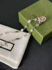 Fashionable Heart Crystal Necklace