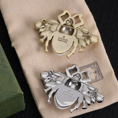Vintage Diamond Bee Brooch