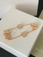 2 Colors Five-Flower Diamond Bracelet