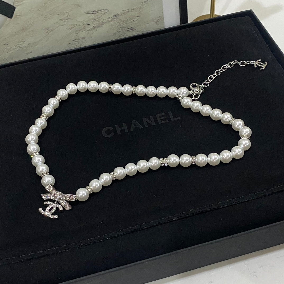 Pearl & Pink Bead Necklace