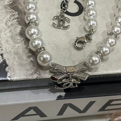 Pearl & Pink Bead Necklace