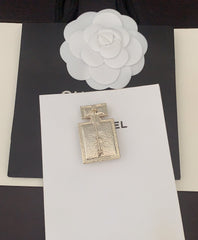 White Pearl Perfume Bottle Brooch