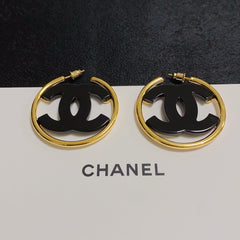 Acrylic Monogram Big Circle Earrings