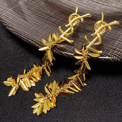 Long Tassel Leaf Earrings