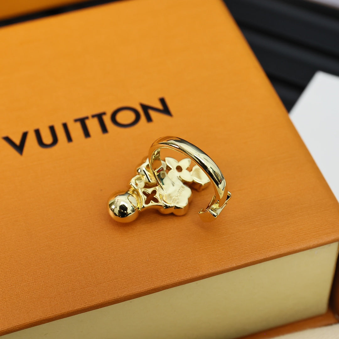 Colorful Floral Open Ring