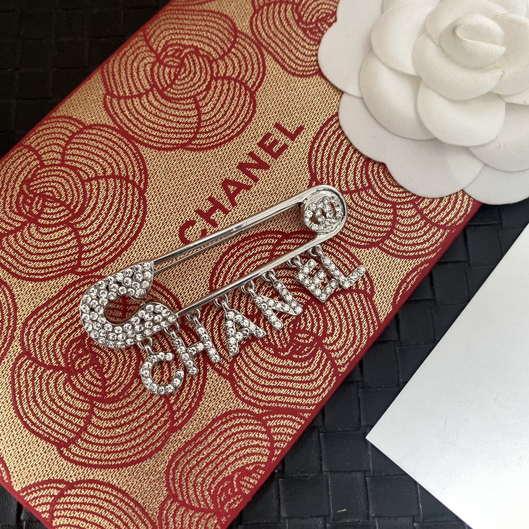 Full Diamond Letter Brooch