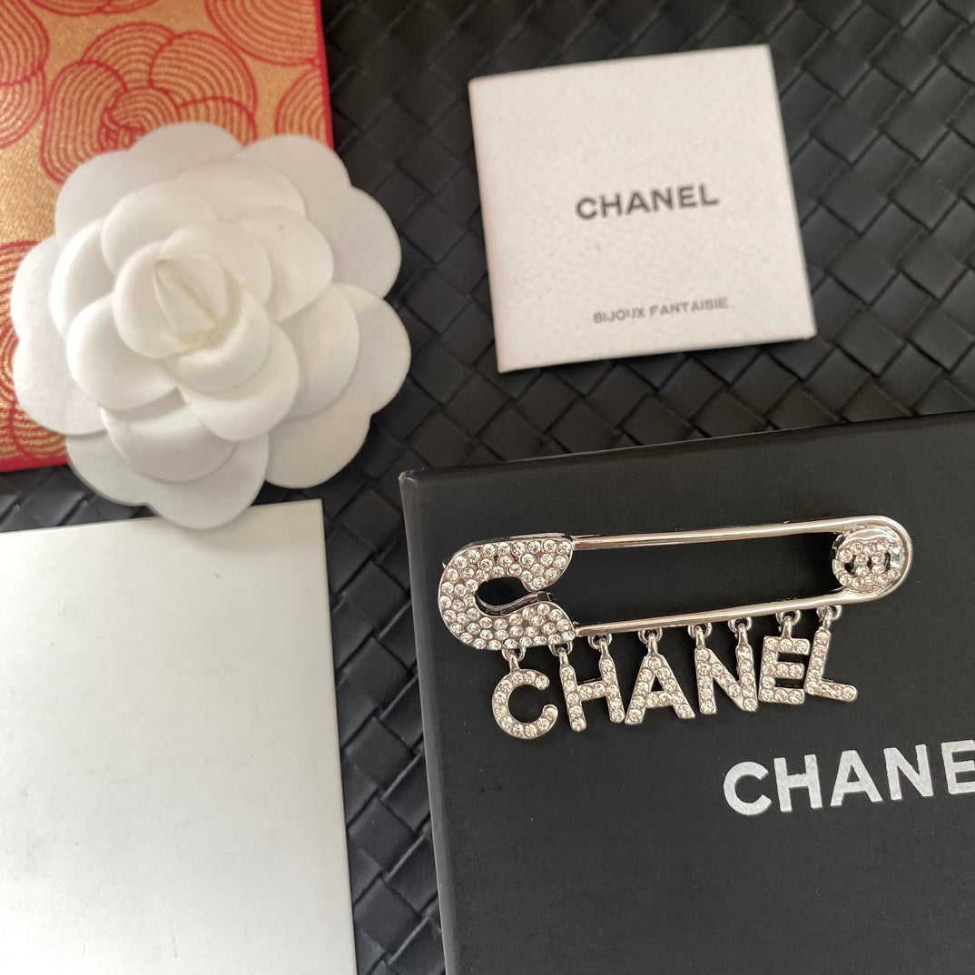 Full Diamond Letter Brooch