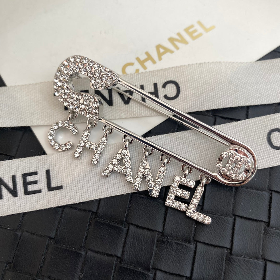 Full Diamond Letter Brooch