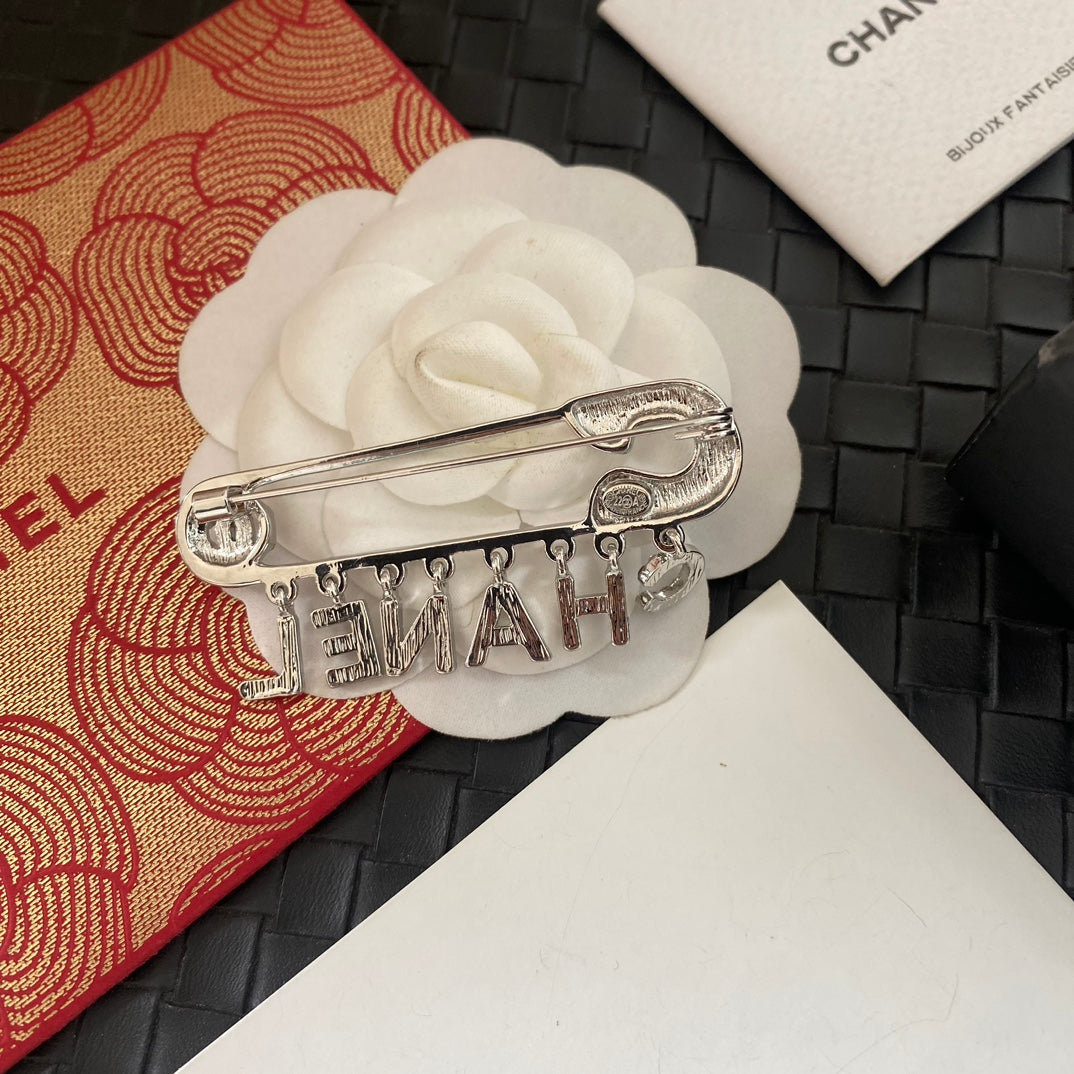 Full Diamond Letter Brooch