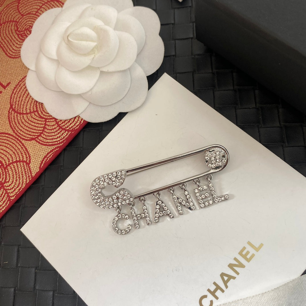 Full Diamond Letter Brooch