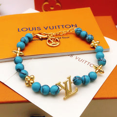 Blue bead bracelet