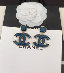 Blue Water Ripple Earrings