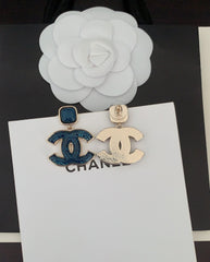Blue Water Ripple Earrings