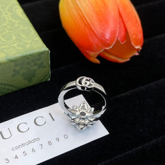 Full Diamond Floral Ring